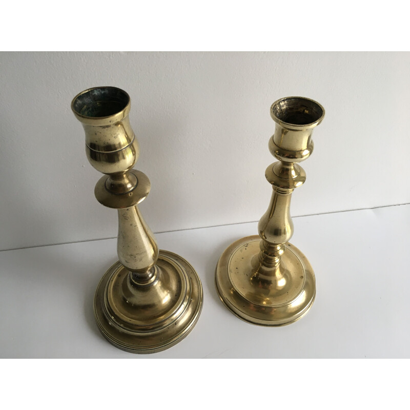 Pair of Intage Brass Candlesticks