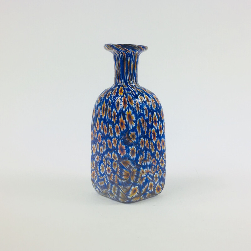 Vintage Murano Glass Millefiori Vase from Fratelli Toso, Italian 1950s