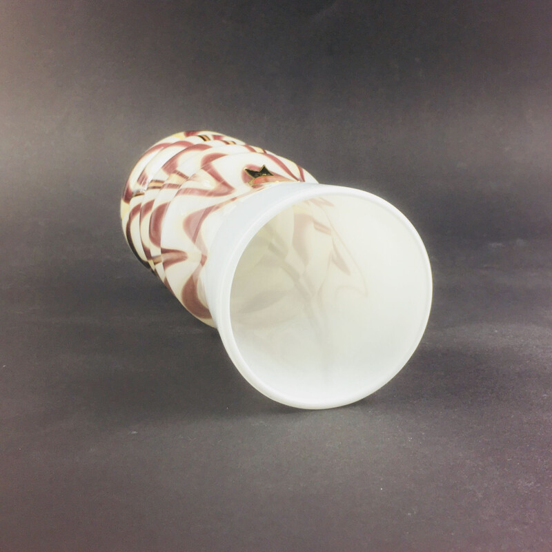 Vintage Glass Vase by Carlo Moretti for Opaline Florence,Italian  1970s