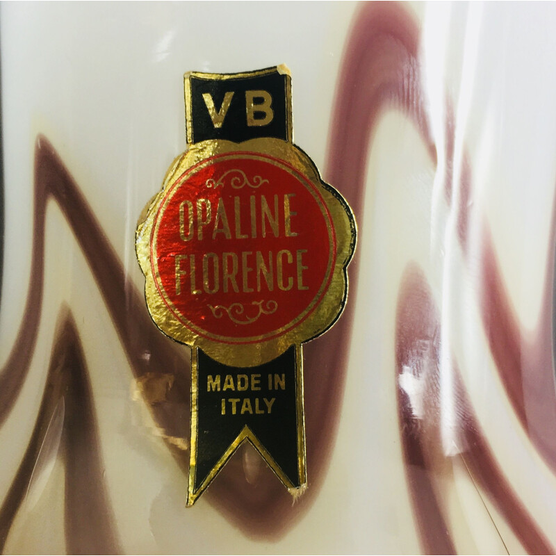 Vase en verre vintage de Carlo Moretti pour Opaline Florence, Italie 1970