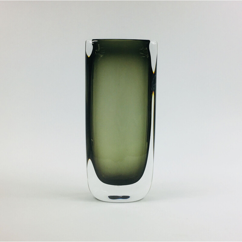 Vase vintage en verre de Nils Landberg pour Orrefors 1960