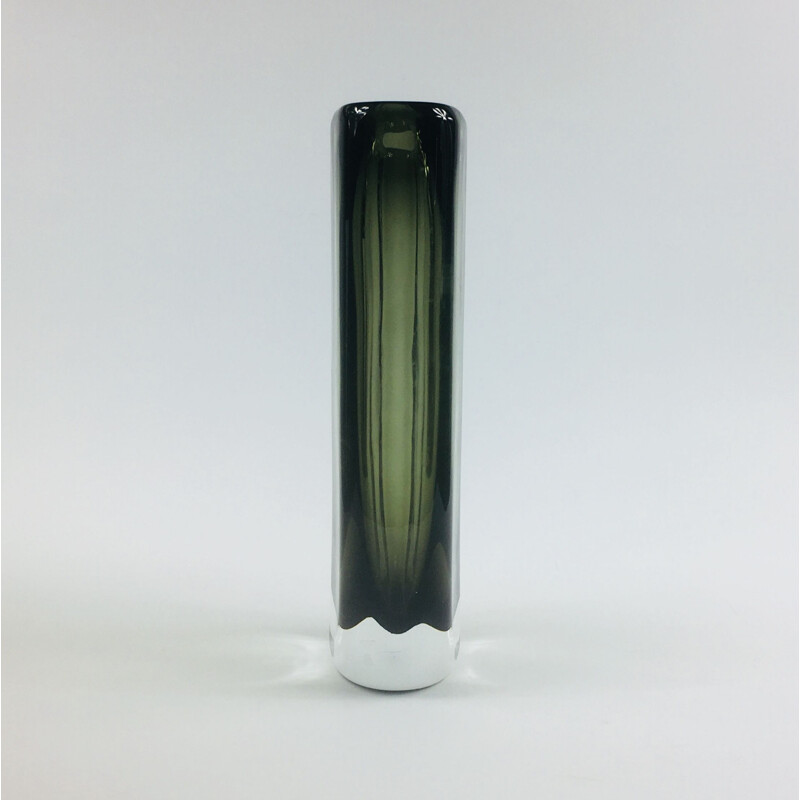 Vintage Glass Vase by Nils Landberg for Orrefors, 1960s