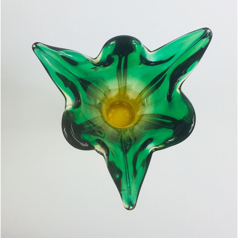 Vase en verre vintage de Murano, Italie 1960