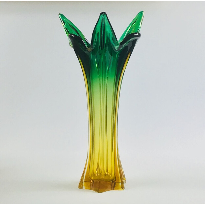 Vase en verre vintage de Murano, Italie 1960
