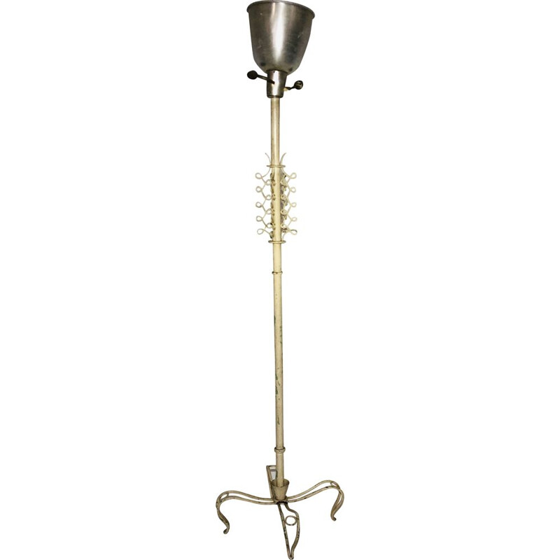 Vintage painted iron floor lamp 