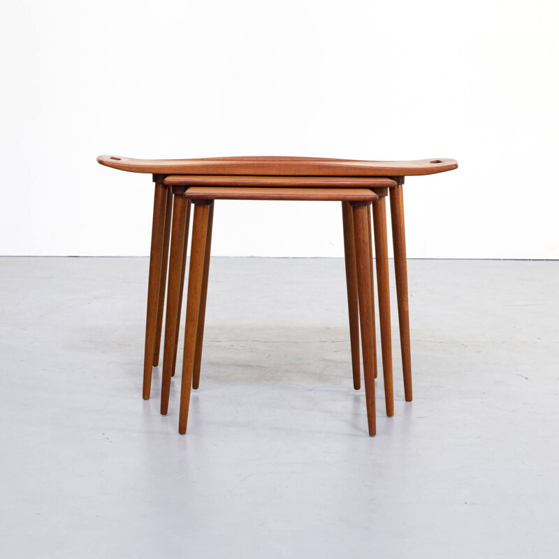 Vintage Teak Nesting Tables Jens Quistgaard for Richard Nissen 1960s