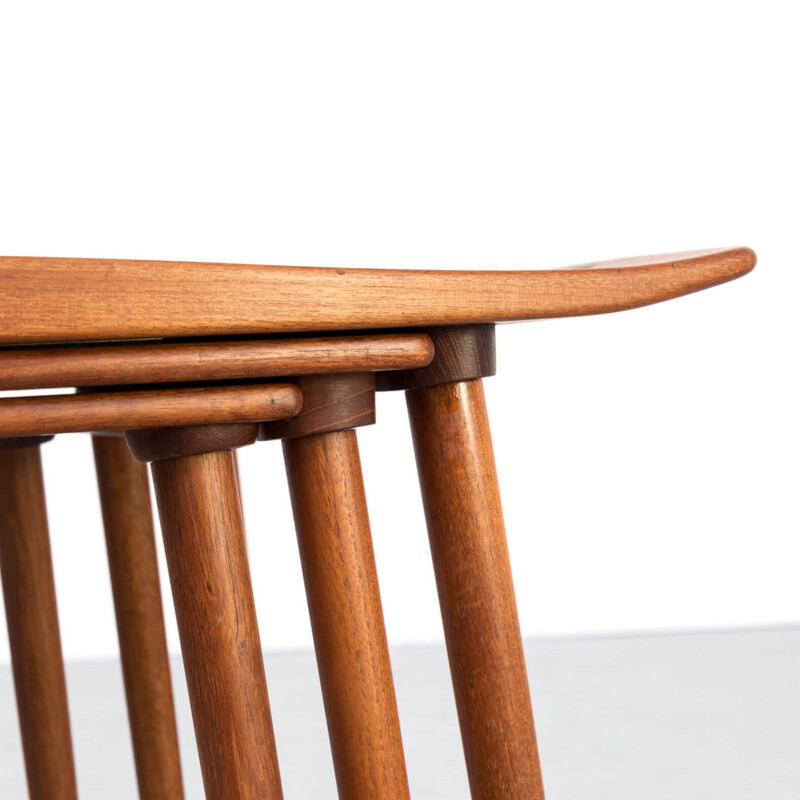 Vintage Teak Nesting Tables Jens Quistgaard for Richard Nissen 1960s