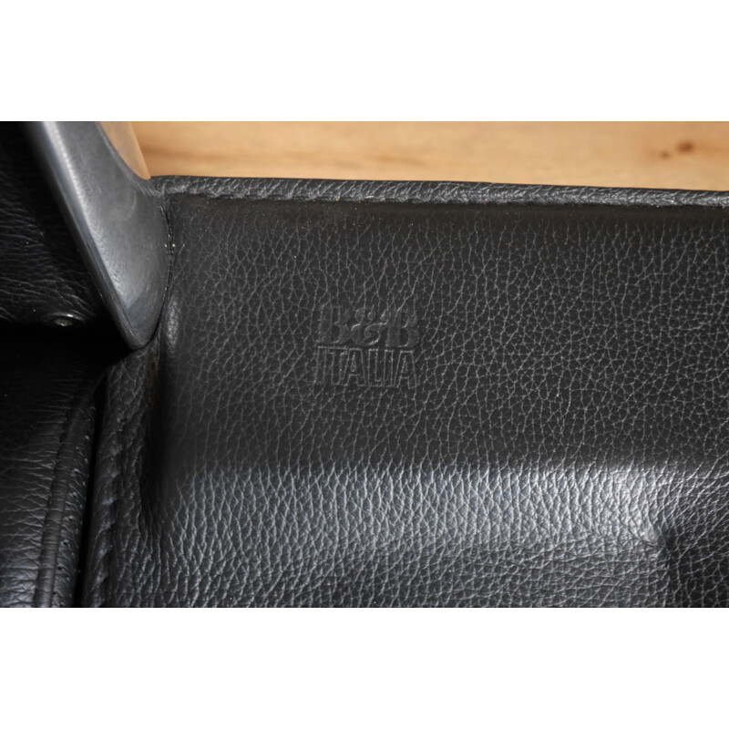 Vintage sofa Diesis B&B by Citterio black leather Italia