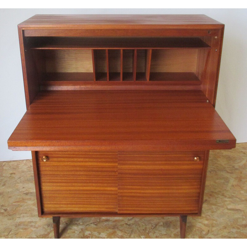 Mid-century B&T secretary in teak and mahogany - 1960s