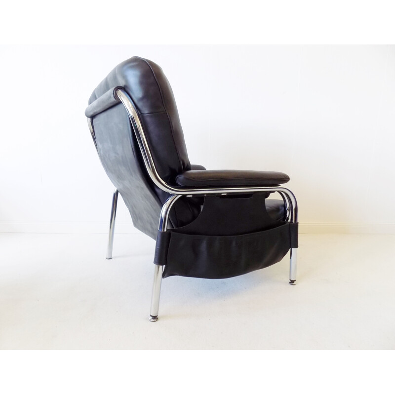 Vintage leather lounge chair De Sede Kangeroo by Hans Eichenberger Swiss 1970