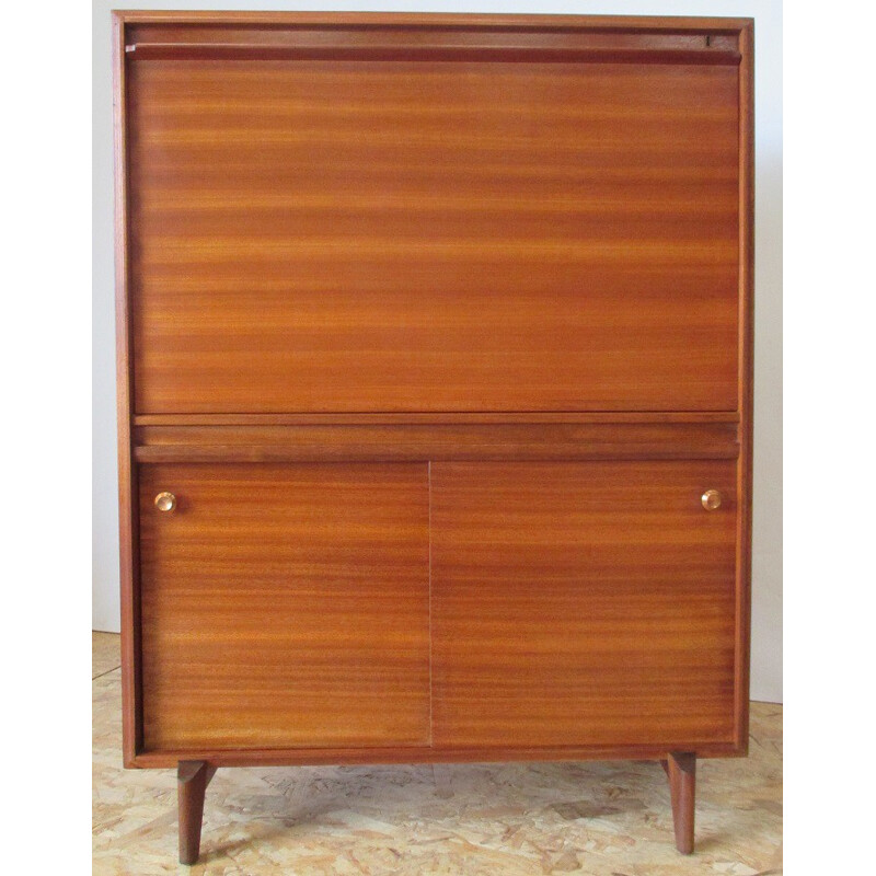 Mid-century B&T secretary in teak and mahogany - 1960s