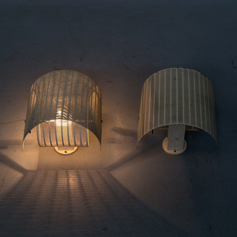 Pair of "shogun" vintage wall sconces by Mario Botta for Artemide 1980