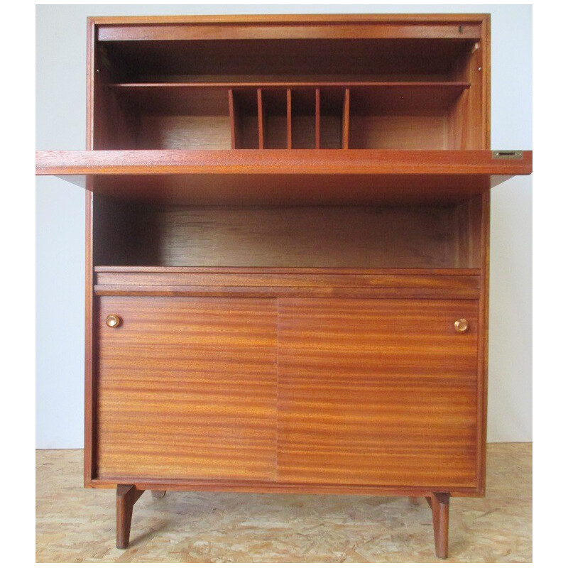 Mid-century B&T secretary in teak and mahogany - 1960s