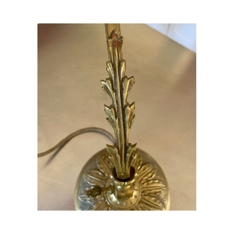 Lampe vintage Bronze et verre Art Nouveau