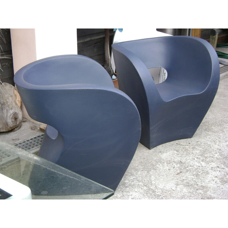 Pair of vintage albert armchairs by Ron Arad Moroso, Italy 2000