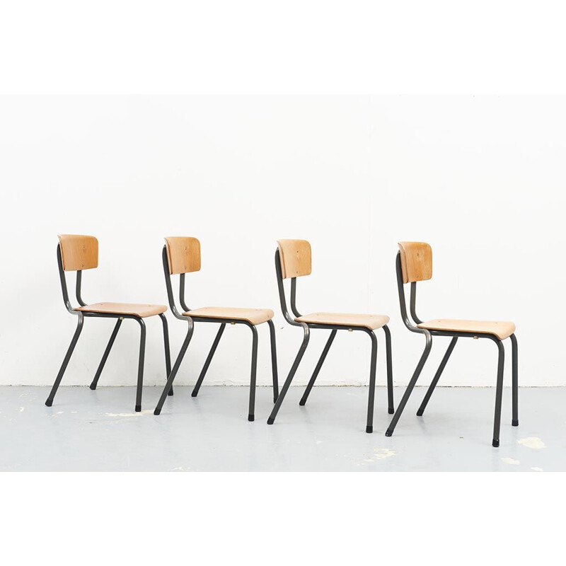 Vintage Marko school beech chairs 1960