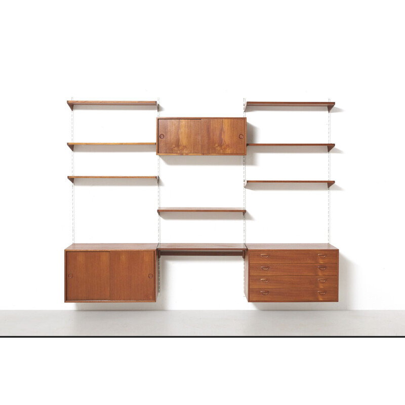 Vintage Wall Unit by Kai Kristiansen for Feldballes Møbelfabrik, Denmark - 1960s