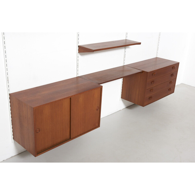 Vintage Wall Unit by Kai Kristiansen for Feldballes Møbelfabrik, Denmark - 1960s