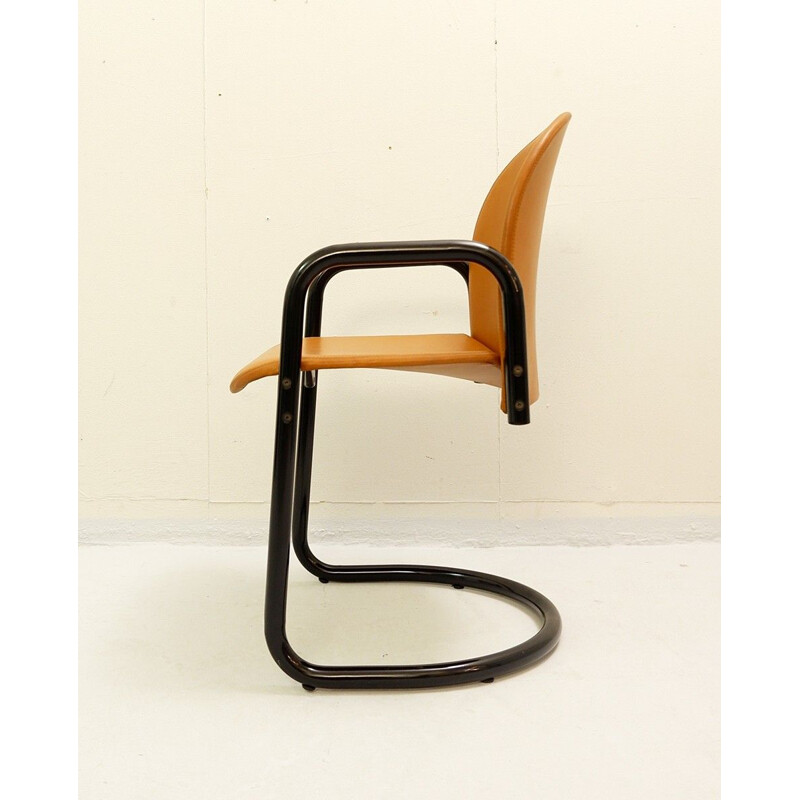 Vintage Leather "Dialogo" Chairs by Tobia & Afra Scarpa for B&B Italien