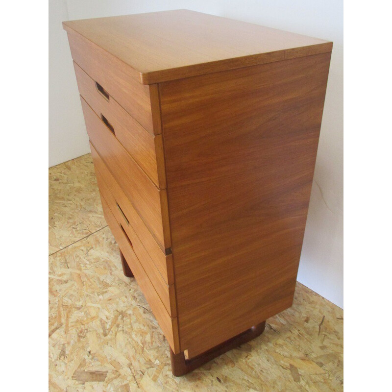 Uniflex UK chest of drawers in teak with 6 drawers, Gunther HOFFSTEAD - 1960s