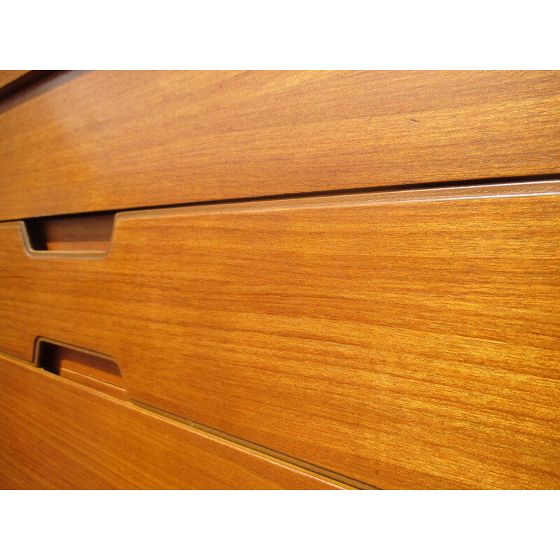 Uniflex UK chest of drawers in teak with 6 drawers, Gunther HOFFSTEAD - 1960s