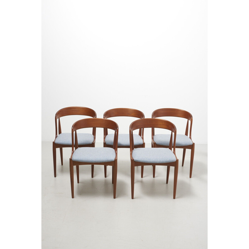 Ensemble de 4 chaises vintage de Johannes Andersen pour Uldum Moblerfabrik, Danemark 1950
