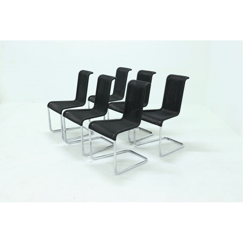 Set of 6 vintage dining chairs B20 by Axel Bruchhäuser for Tecta, 1980s