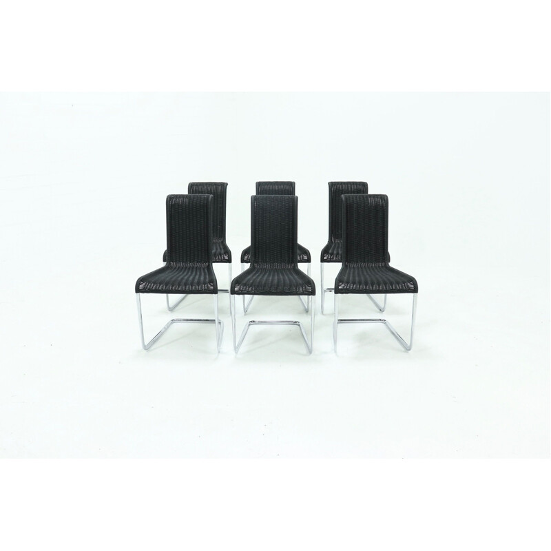 Set of 6 vintage dining chairs B20 by Axel Bruchhäuser for Tecta, 1980s