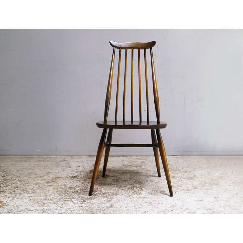Ensemble de 4 chaises vintage Ercol Windsor Goldsmith 369 1950