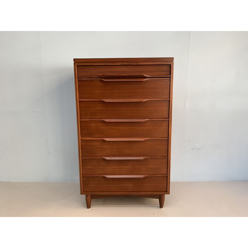 Vintage teak chest of drawers 1960