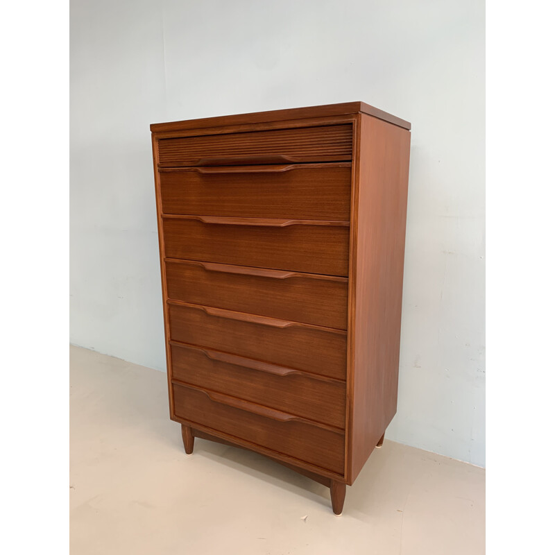 Vintage teak chest of drawers 1960