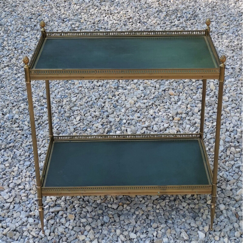 Vintage Golden Brass Flanking Table Maison Bagues