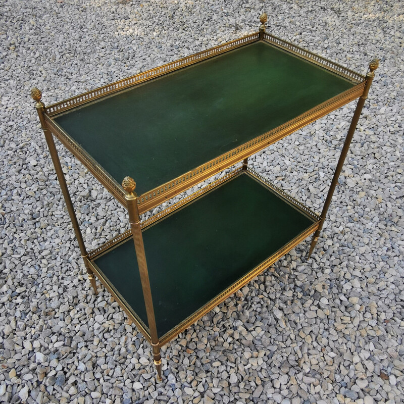 Vintage Golden Brass Flanking Table Maison Bagues