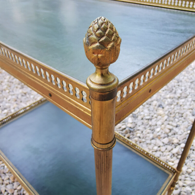 Vintage Golden Brass Flanking Table Maison Bagues