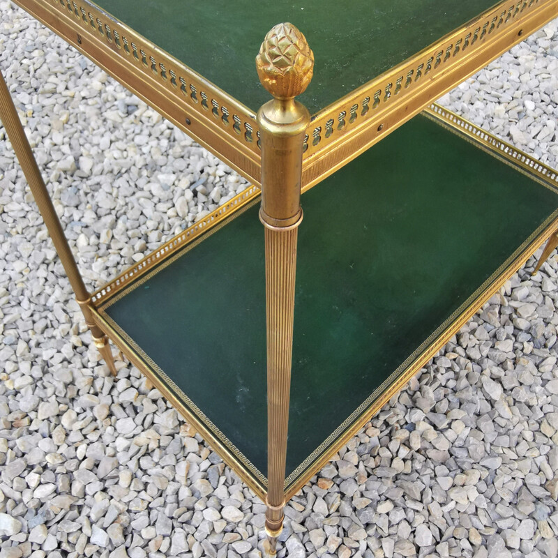 Vintage Golden Brass Flanking Table Maison Bagues