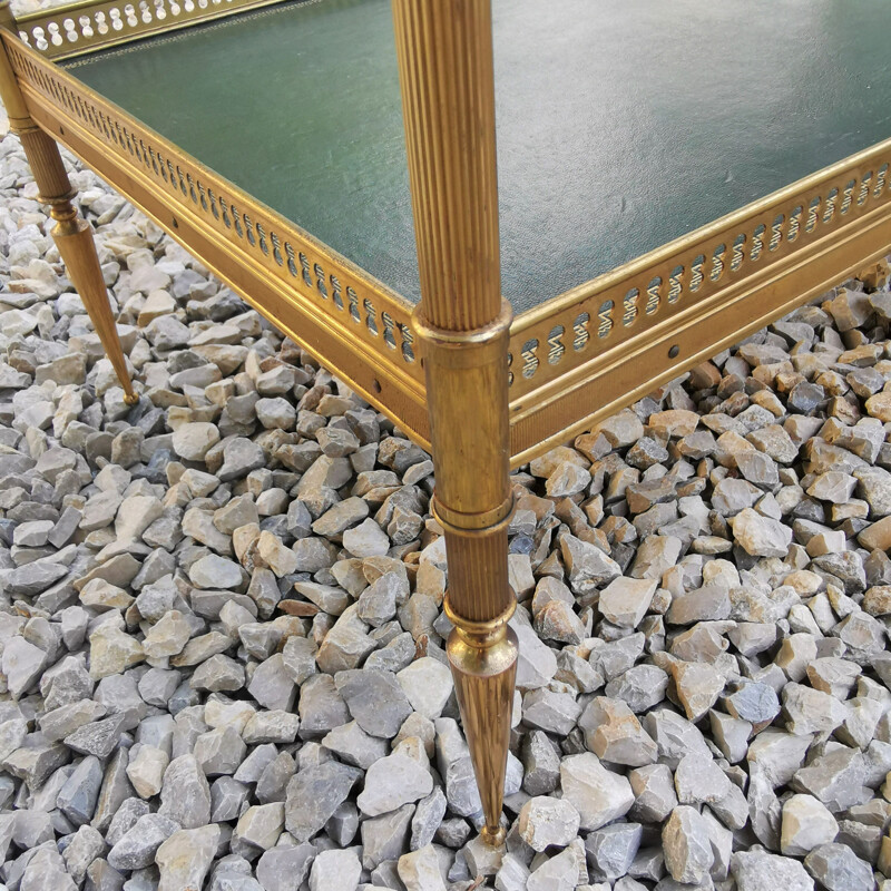 Vintage Golden Brass Flanking Table Maison Bagues