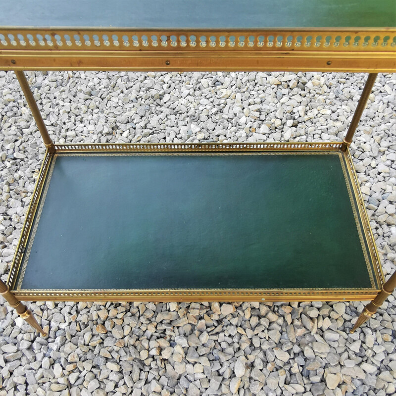 Vintage Golden Brass Flanking Table Maison Bagues