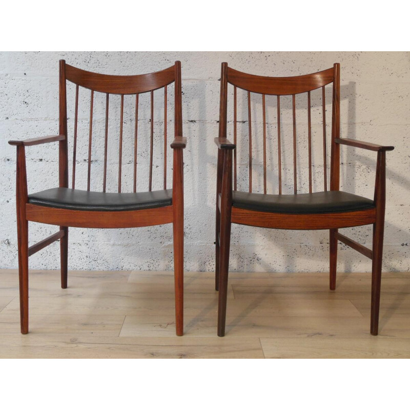 Sibast mid-century pair of chairs in rosewood, Arne VODDER - 1960s