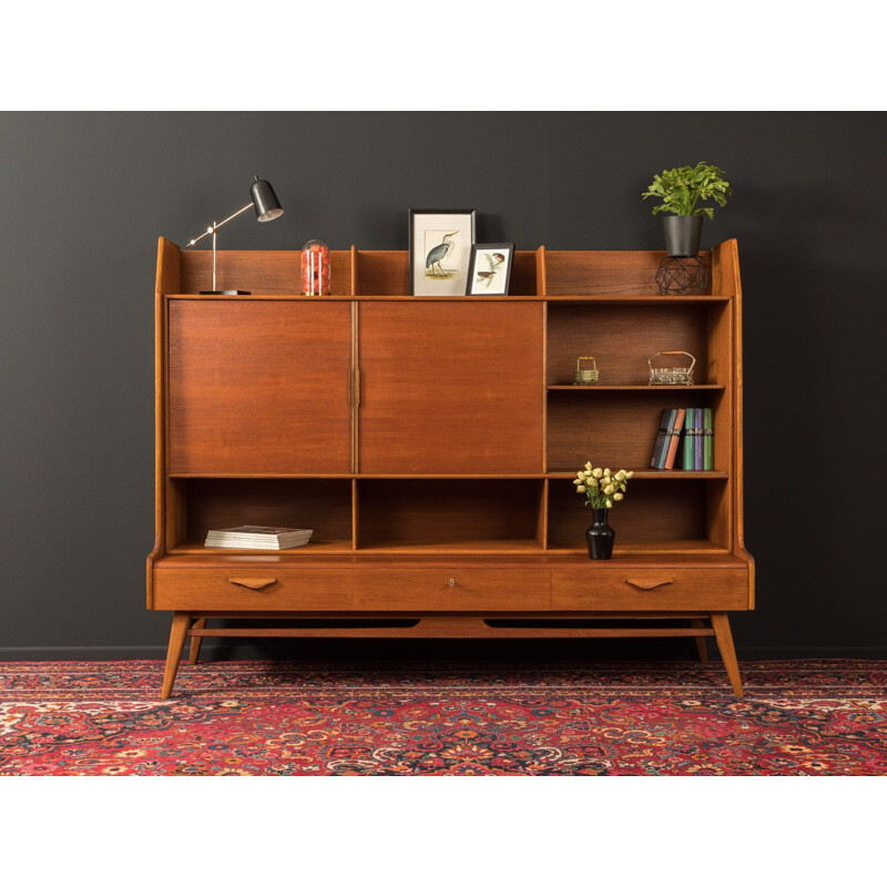 Vintage highboard teak Scandinavian  1950s