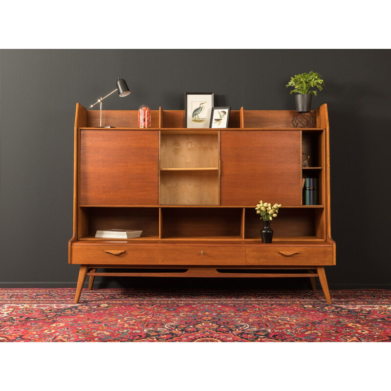 Vintage highboard teak Scandinavian  1950s