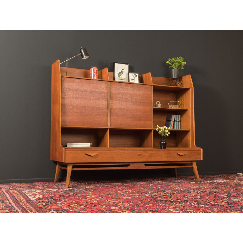 Vintage highboard teak Scandinavian  1950s