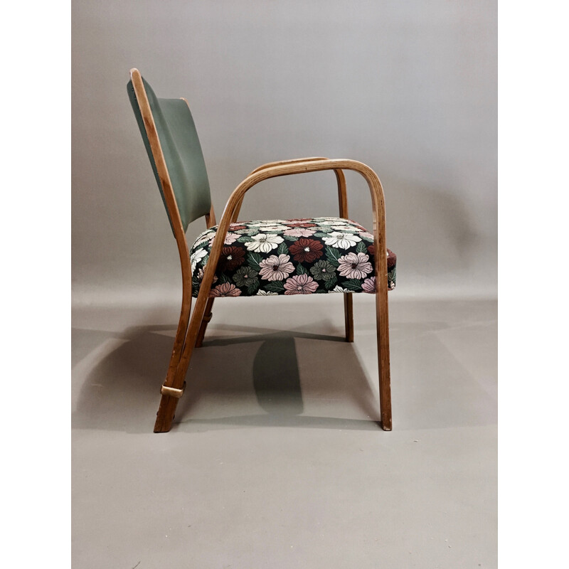 Vintage Bow Wood Steiner armchairs 1950