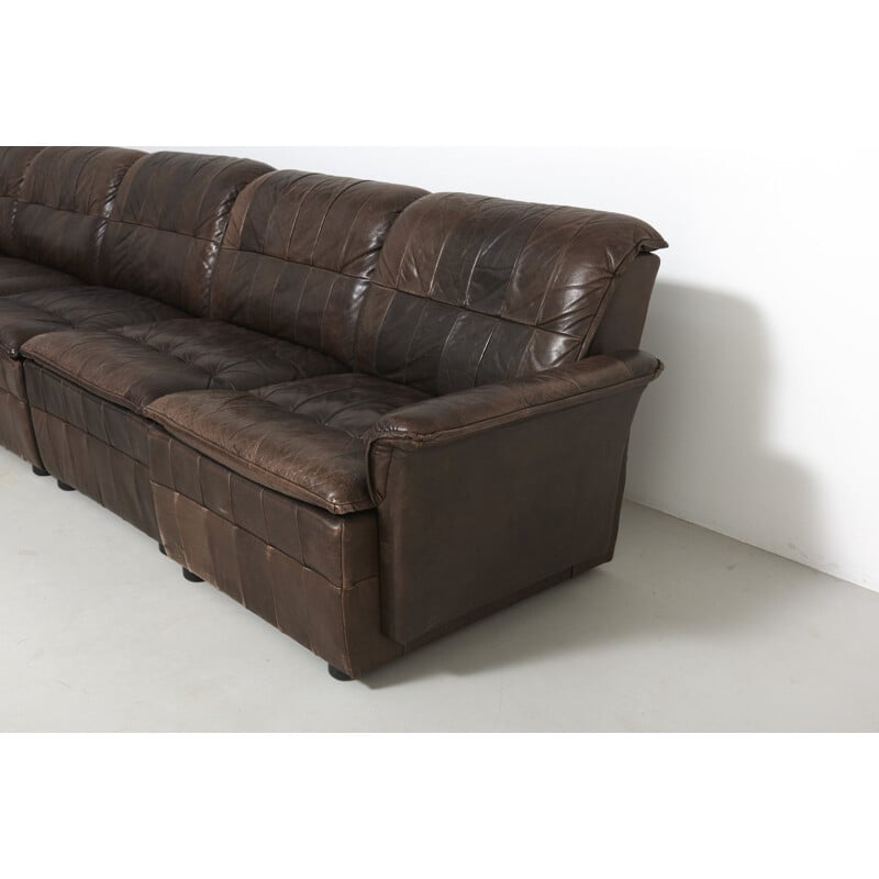 Vintage Sofa in Original Patchwork Leather 1960s