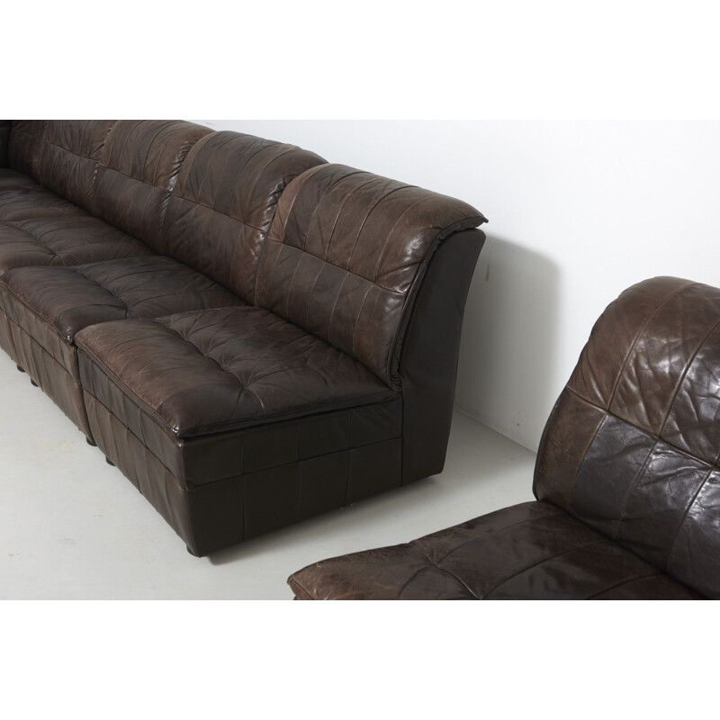 Vintage Sofa in Original Patchwork Leather 1960s