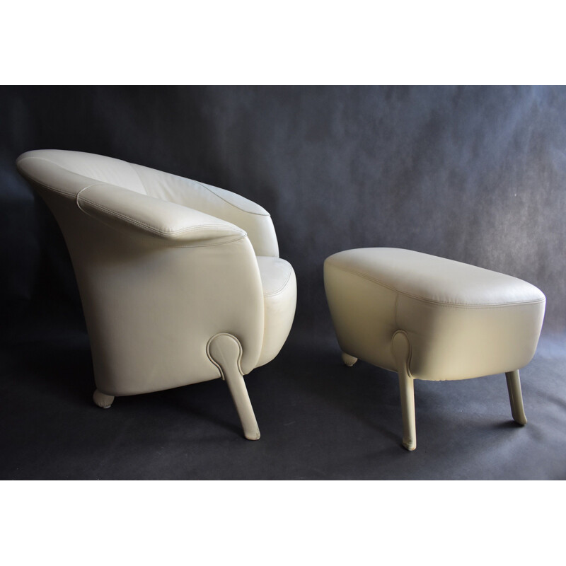 Vintage Armchair & Stool, Hop 4300,  Toshiyuki Kita for Wittman 2000