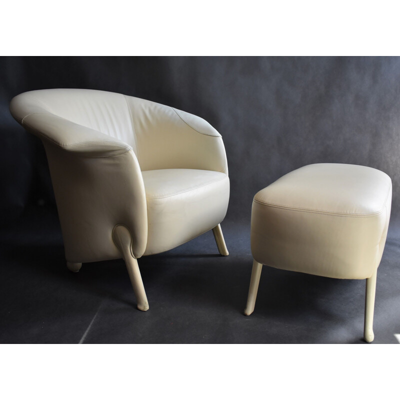 Vintage Armchair & Stool, Hop 4300,  Toshiyuki Kita for Wittman 2000