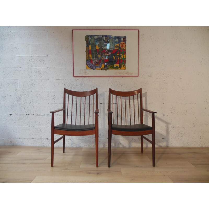 Sibast mid-century pair of chairs in rosewood, Arne VODDER - 1960s