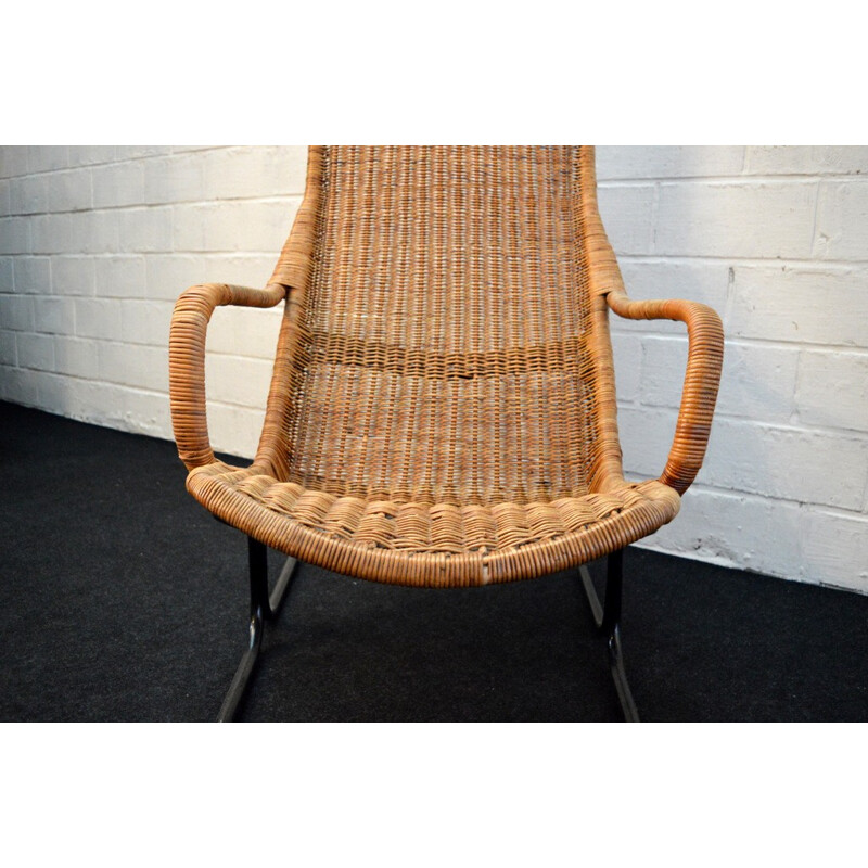 Rohé Noorwolde Scandinavian chair in rattan, Dirk van SLIEDREGT - 1960s