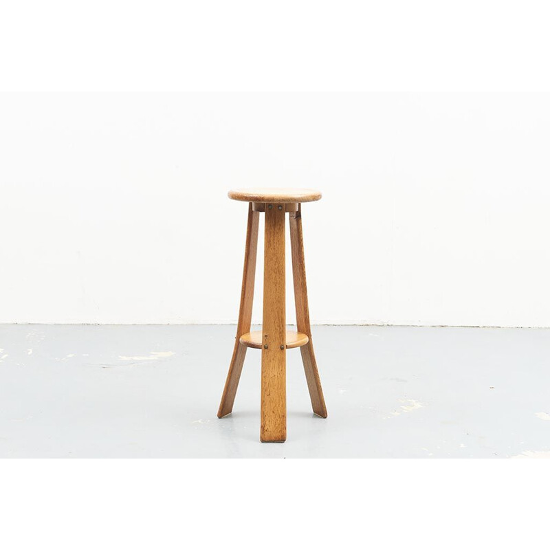 Vintage high oak stools