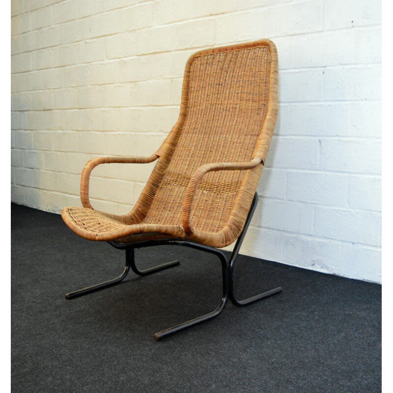 Rohé Noorwolde Scandinavian chair in rattan, Dirk van SLIEDREGT - 1960s